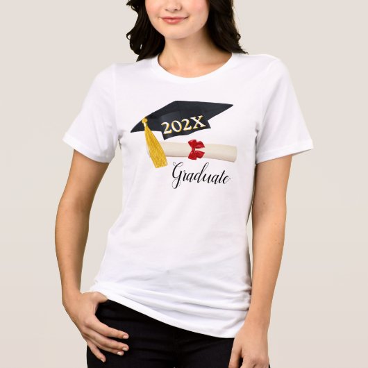 Afgestudeerde Klas Tri-Blend Shirt (Voorkant)