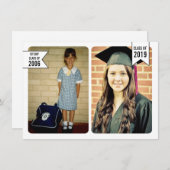 Afgestudeerde klas van 2019 van begin tot eind fot kaart (Voorkant / Achterkant)