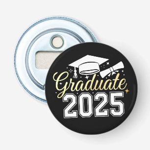 Afgestudeerde klas van 2025 afgestudeerde button flesopener