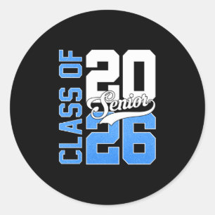 Afgestudeerde klas van 2026 afstuderen 2026 mannen ronde sticker