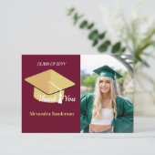 Afgestudeerde klas van foto afstuderen bedankkaart (Staand voorkant)