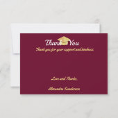 Afgestudeerde klas van foto afstuderen bedankkaart (Achterkant)