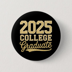 Afgestudeerde senior school afstuderen 2025 ronde button 5,7 cm