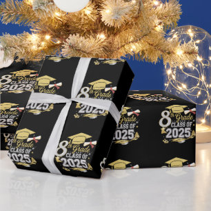 Afgestudeerde van de 8e klas van 2025 Afstudeerdip Cadeaupapier
