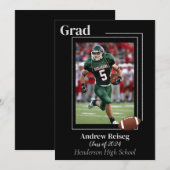 Afgestudeerde voetbalspeler kaart (Voorkant / Achterkant)