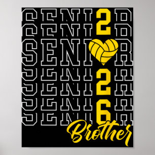 Afgestudeerde Volleybal Broer Afstuderen Cl Van 20 Poster