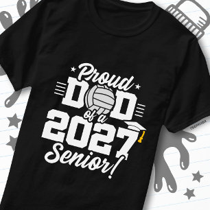 Afgestudeerde Volleybal Seniorklas van 2027 Trots T-shirt