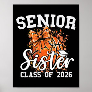 Afgestudeerde Zuster Cl Van 2026 Coquette Basketba Poster