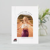 Afgestudeerden Jacksonville State University Folie Uitnodiging (Staand Voorkant)