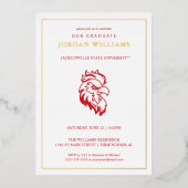 Afgestudeerden Jacksonville State University Folie Uitnodiging (Voorkant)