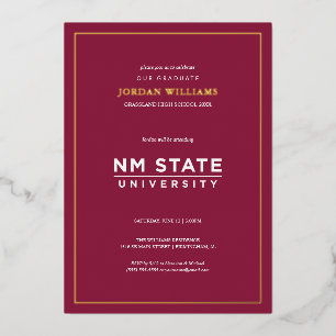 Afgestudeerden New Mexico State University Folie Uitnodiging