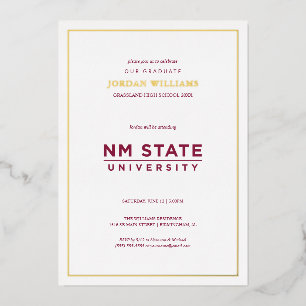 Afgestudeerden New Mexico State University Folie Uitnodiging