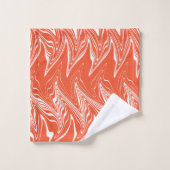 Afgevarieerd - Oranje en wit Bad Handdoek (Wasdoekje)