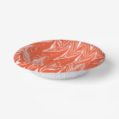 Afgevarieerd - Oranje en wit Papieren Kommen (Gebogen)