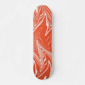 Afgevarieerd - Oranje en wit Skateboard (Voorkant)