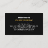 Afgevouwen kleding, wasgoed, reinigingsdiensten visitekaartje (Achterkant)