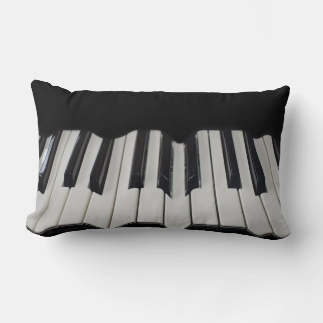 Afgevuurde Piano Keys Cushion Kussen (Voorkant)