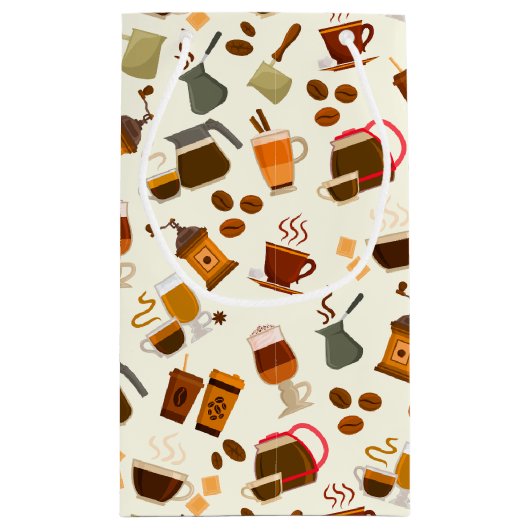 afgewerkt koffiepartijpatroon klein cadeauzakje (Achterkant)