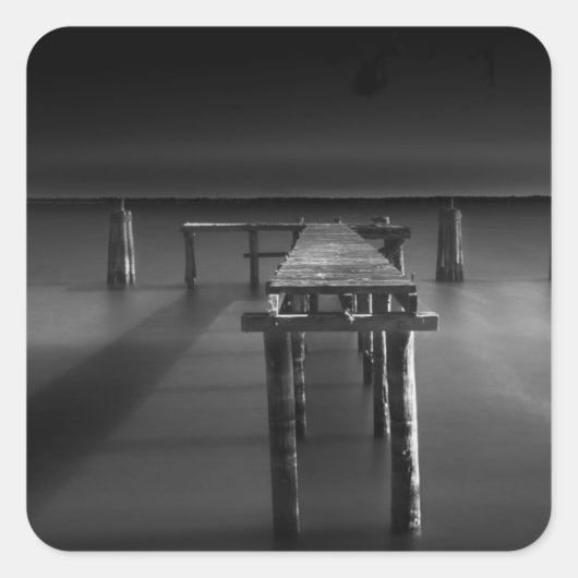 Afgewezen dok op het monroemmeer vierkante sticker (Voorkant)