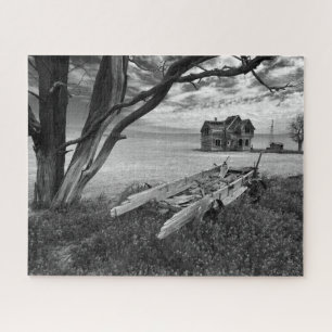 Afgewezen Oude Boerderij House in Rural Oregon Legpuzzel