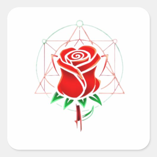 Afgewezen Roos Transparante Sticker (Voorkant)