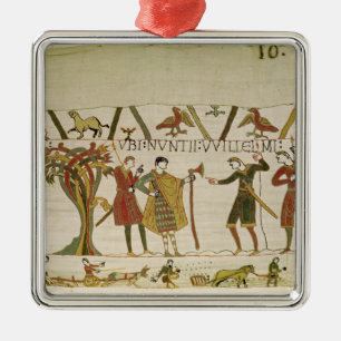 Afgezanten van Duke William worden naar graaf Guy Metalen Ornament