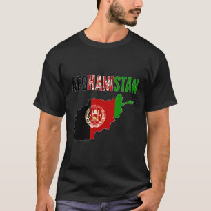 Afghaans Afghanistan Landkaart vlag T-shirt