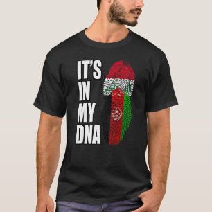 afghaans en irakese mix van erfgoed met dna-vlag t-shirt