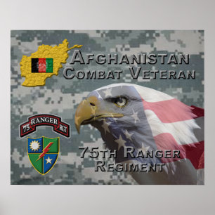 Afghaanse gevechtsveteraan 75e Ranger Regiment Poster