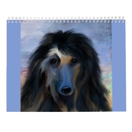 Afghaanse hond 2025 kalender (Achterkant)