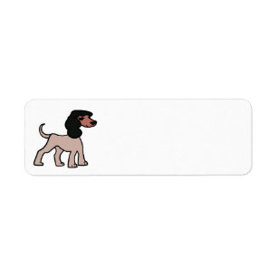 Afghaanse hond cartoon.png etiket