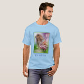 Afghaanse hond Fantasy Flowers Dog Art T-shirt (Voorkant volledig)