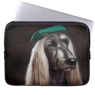afghaanse hond in St. Patrick's Day Dress Laptop Sleeve