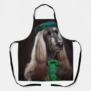 afghaanse hond in St. Patrick's Day Dress Schort