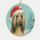 Afghaanse hond keramisch ornament (Links)