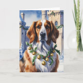 Afghaanse hond kerstgroet kaart (Voorkant)