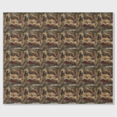 Afghaanse hond Kerstmis Feest Cadeaupapier (Vlak)