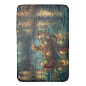 Afghaanse hond kerstvakantie badmat (Voorkant Verticaal)