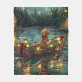 Afghaanse hond kerstvakantie fleece deken (Voorkant)