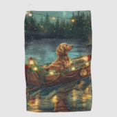 Afghaanse hond kerstvakantie golfhanddoek (Voorkant)