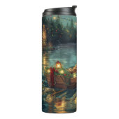 Afghaanse hond kerstvakantie thermosbeker (Gedraaid links)