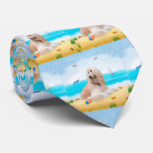 Afghaanse hond op strand stropdas (Opgerold)