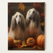 Afghaanse hond Puppy Herfst Delight Pompoen Planner (Achterkant)