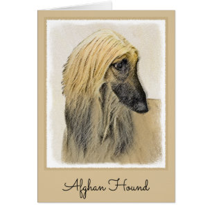 Afghaanse hond schilderen - Kute Original Dog Art