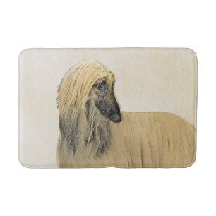 Afghaanse hond schilderen - Kute Original Dog Art Badmat