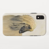 Afghaanse hond schilderen - Kute Original Dog Art Case-Mate iPhone Case (Achterkant (horizontaal))