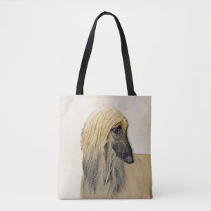 Afghaanse hond schilderen - Kute Original Dog Art Draagtas