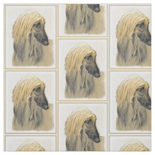 Afghaanse hond schilderen - Kute Original Dog Art Stof