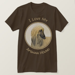 Afghaanse hond schilderen - Kute Original Dog Art T-shirt