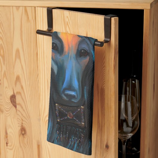 Afghaanse hond theedoek (Derde Gevouwen)